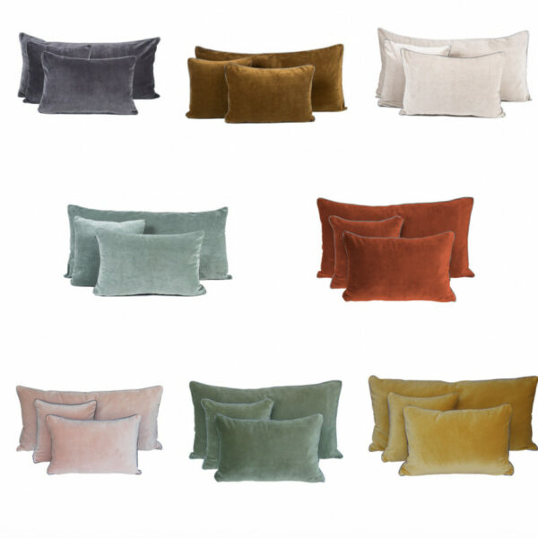 Déstockage - Coussin complet en velours Delhi 40 x 60 cm