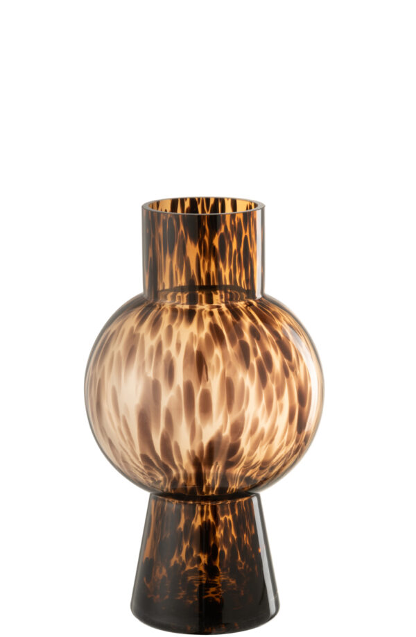 Vase boule Pois marron s