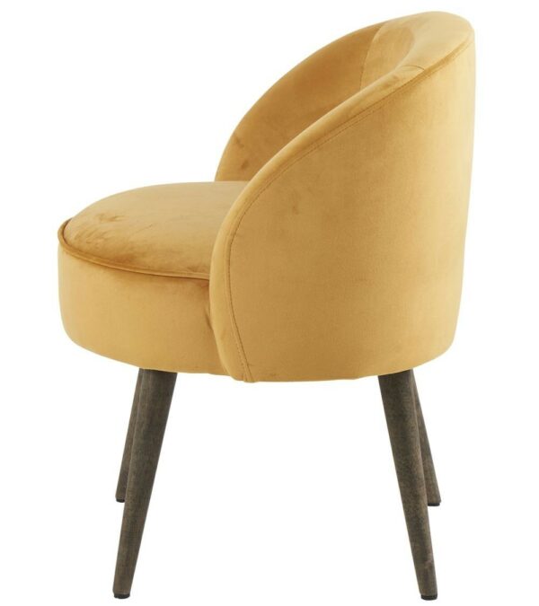 Fauteuil Honoré chaise basse Athezza en velours vert Empire 54x54x64cm-129 €