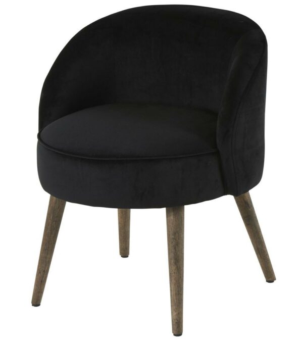 Fauteuil Honoré chaise basse Athezza en velours vert Empire 54x54x64cm-129 €