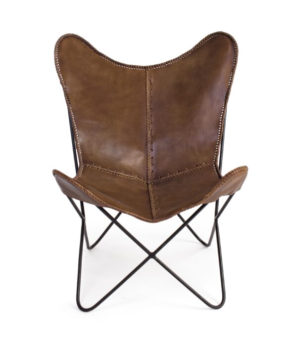 Fauteuil Eaton marron-Bizzotto