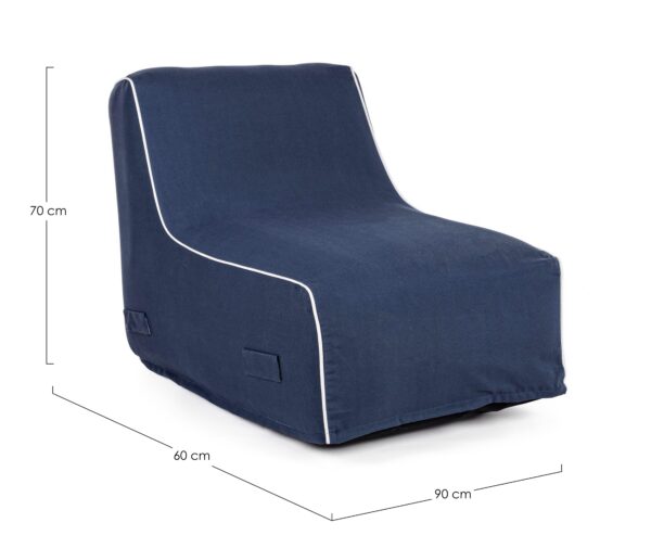 Fauteuil Rihanna gonflable bleu Bizzotto