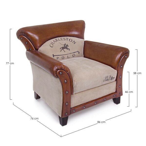 Fauteuil club Charleston-Bizzotto