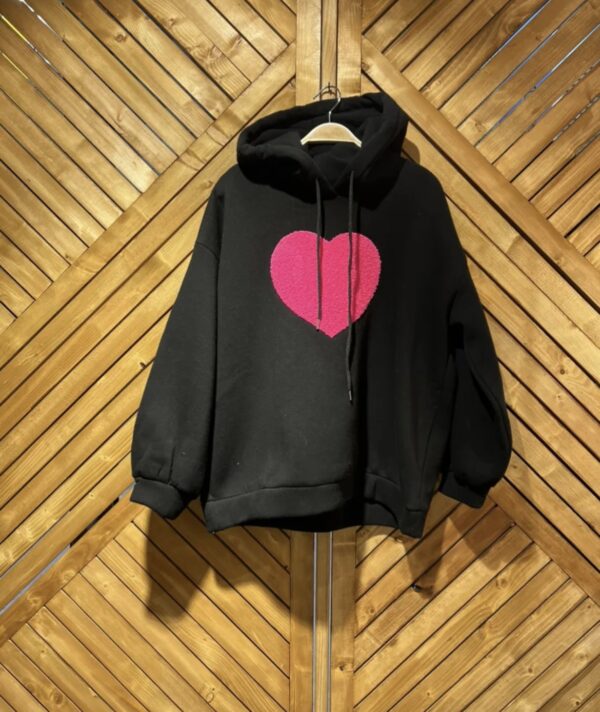 Sweatshirt à capuche-femme-Coeur-Arty Blush